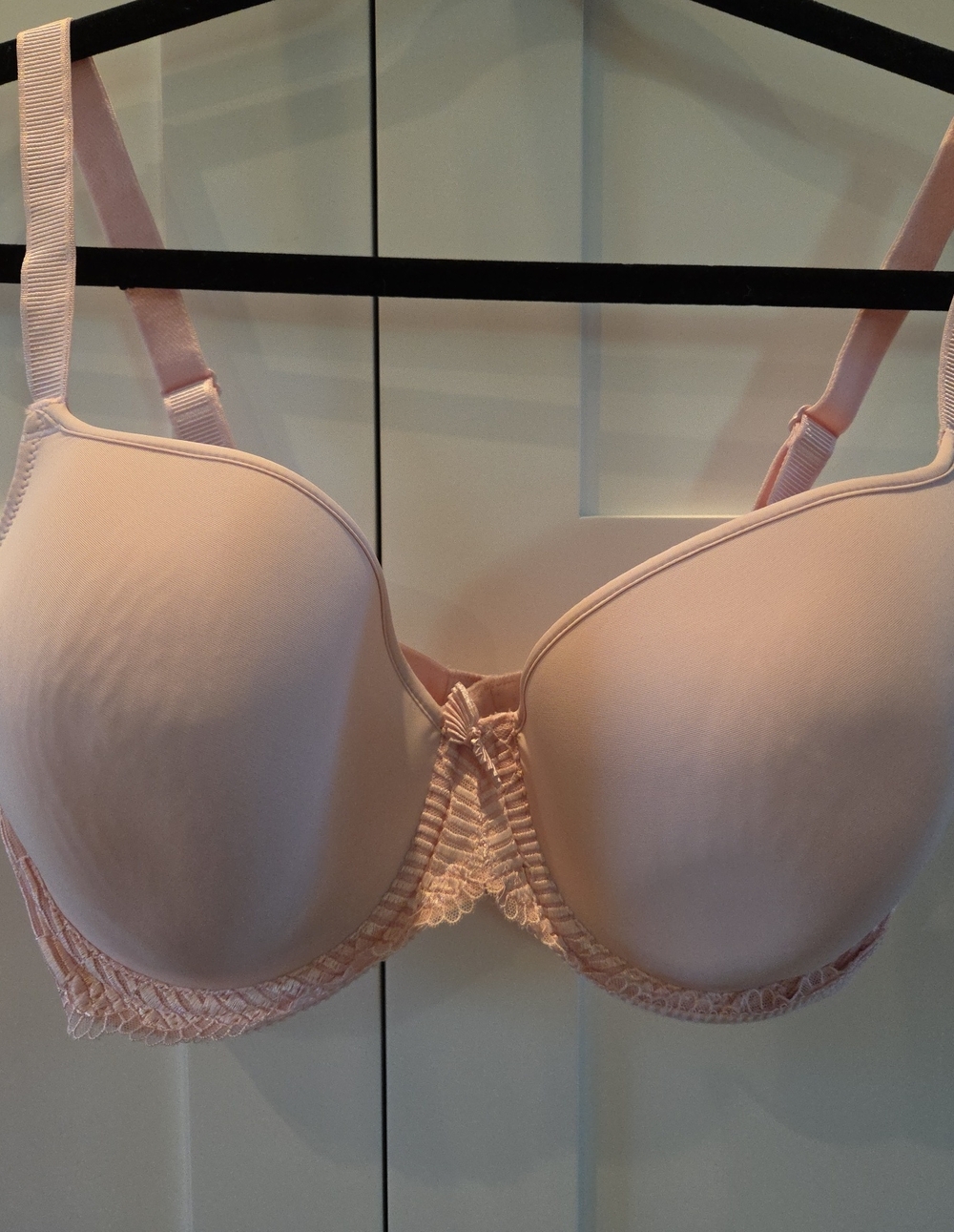 Wacoal Pale Blush Pink Smooth Lace-Trim T-Shirt Bra